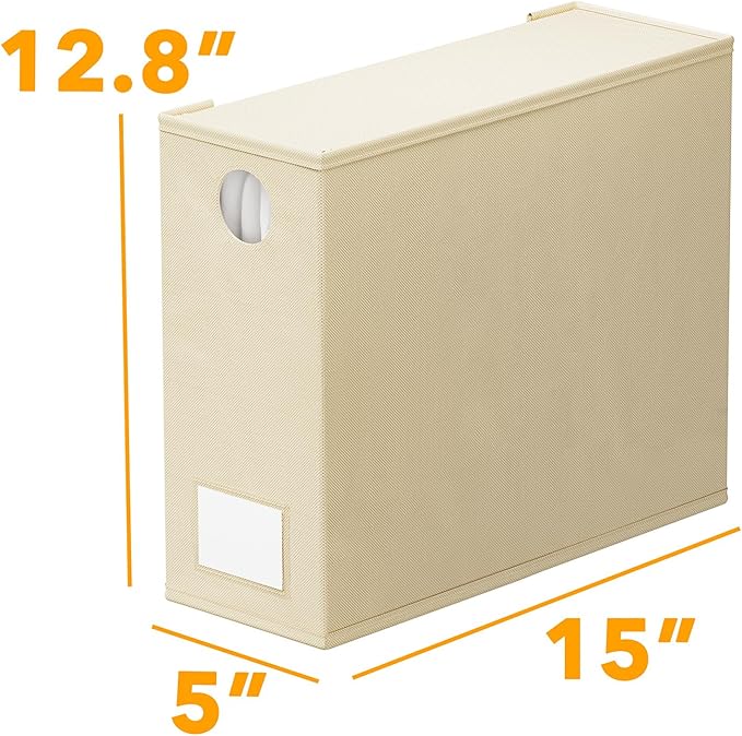 SpaceAid 16 Pack Bed Sheet Organizers and Storage, Foldable Sheet Organizer for Linen Closet, Sheets Set Folder Keeper with Window XL (Queen & King Size) Bedding Container (Beige, 16 Pack)