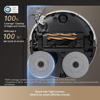 DREAME X50 Ultra Complete Robot Vacuum and Mop with Auto-Empty and Mop Self-Cleaning, 20,000Pa Suction, Obstacle Avoidance and 360° Navigation, Corner to Edge Deep Cleaning, Detangling Brush (White)