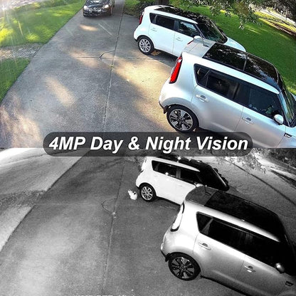 Anpviz 4MP PoE IP Dome Camera with Microphone/Audio, IP Security Camera Outdoor Indoor, 98ft Night Vision, IP66 Waterproof, 2.8mm Wide Angle Lens, 24/7 Recording, Not PTZ, NDAA,IPC-D240W-S (U Series)