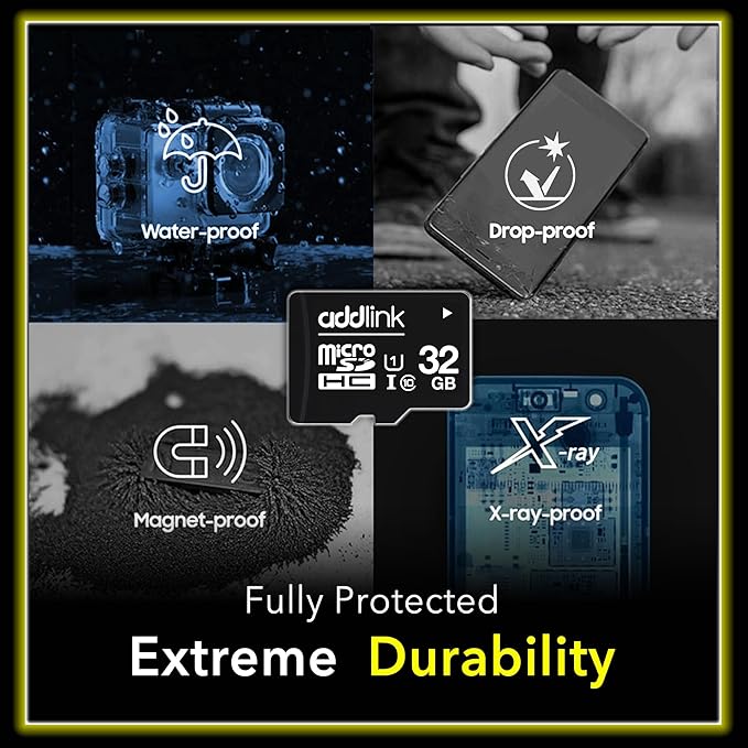 addlink 32GB 5-Pack Micro SD Card, 85MB/s, Full HD Video, Surveillance Security, Action Camera U1 C10 Class 10 Micro SDHC UHS-I Memory Card, with MicroSD to SD Adapter