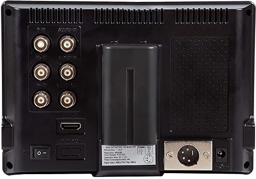 Triplett HDCM-4K Ultra-Compact 7-inch HD 4K Security Test Monitor with HDMI, Composite BNC-In/BNC-Out, and Component BNC