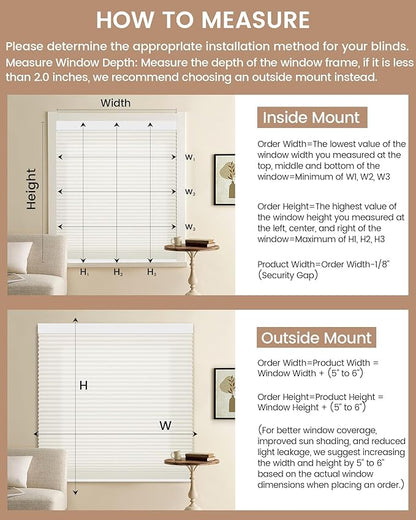 Kincmo Motorized Cellular Shades, Custom Motorized Blinds with Remote, Cordless Smart Electric Honeycomb Blinds Work with Apple HomeKit, Alexa, Google (85%-Blackout-Double-Cell Cream)