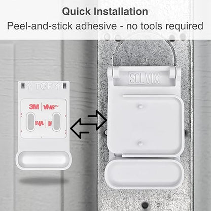 Garage Door Bracket for SimpliSafe Alarm Entry Sensors - Sensor Not Included - Easy Installation Garage Door Security Accessory (1 Pack)