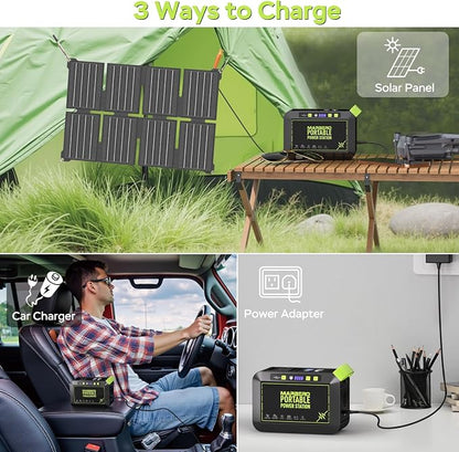 MARBERO Solar Powered Generator 88Wh, 120W Surge with 25W Solar Panel Kit