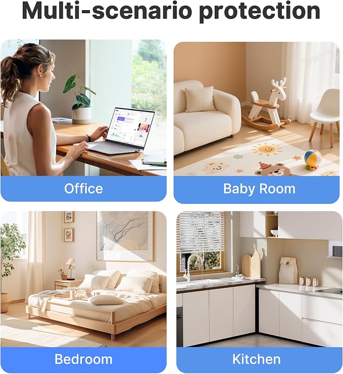 Air Purifiers for Bedroom, Dorm Room, True HEPA Filter for Smoke, Beige