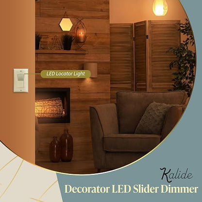 TOPGREENER 300W LED Dimmer Switch, Single Pole or 3-Way, Light Almond, 1P