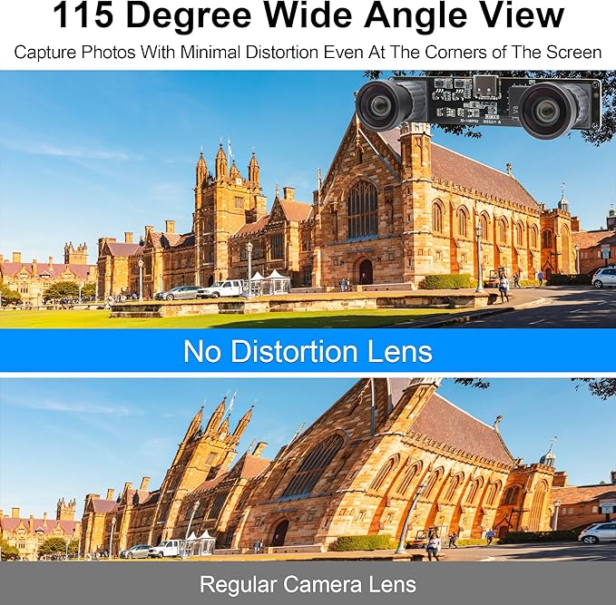 MMlove USB Stereo Camera 1080P 60FPS Synchronous Dual Lens 4MP Camera Module 3D Webcam 115° Viewing Angle Lightburn Webcam Plug & Play for VR Face Recognition Streaming,PC/Laptop/Raspberry Pi