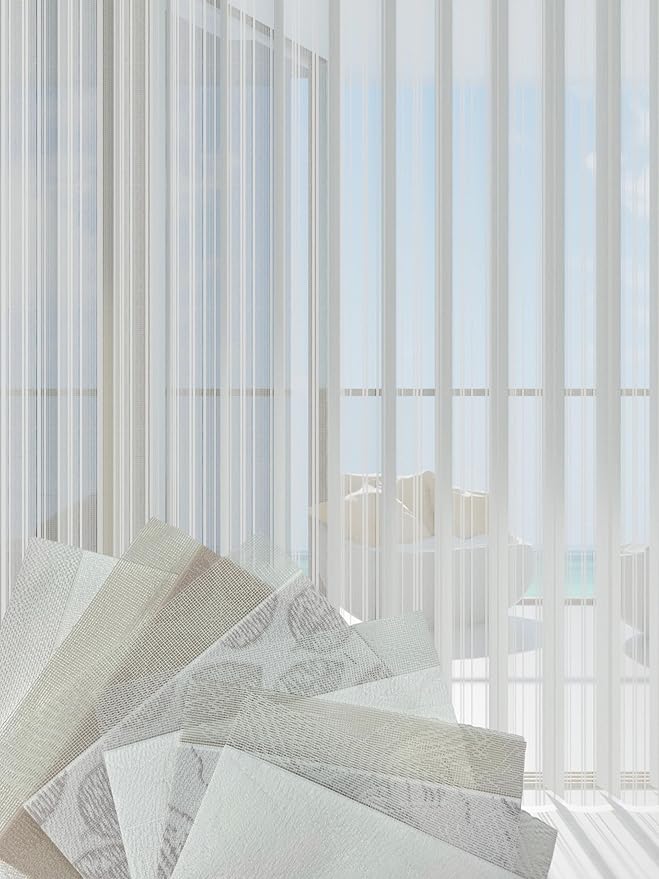 Sheer Vertical Blinds Fabric Sample, Multicolor