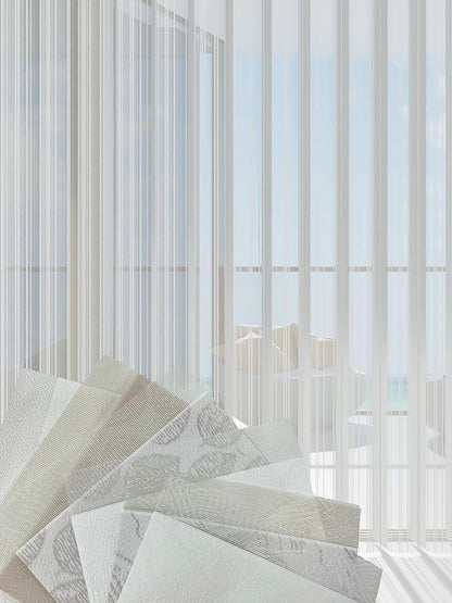 Sheer Vertical Blinds Fabric Sample, Multicolor