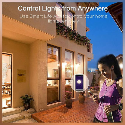 5 Pack WiFi Smart Bulb RGB W C LED 5W GU10 Dimmable Light with APP Remote Control Support for Alexa and Voice Assistant