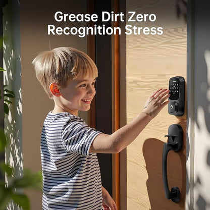 NUTOMO Palm Vein Smart Lock: Keyless Entry Door Palm Lock Built-in WiFi Keypad Electronic Digital Deadbolt with APP Remote Control for Home Support Alexa/Rechargeable Battery/BHMA Grade 3/SP300/Black