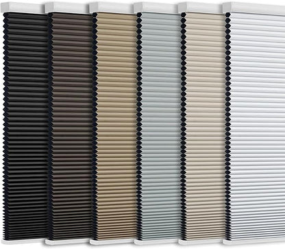 Changshade Custom Blinds Cellular Shades Blackout Cordless for Indoor Windows, Honeycomb Blind Room Darkening Black Out Shade for Bedroom, Bathroom, Nursey, Heat Light Blocking Easy Install, Grey