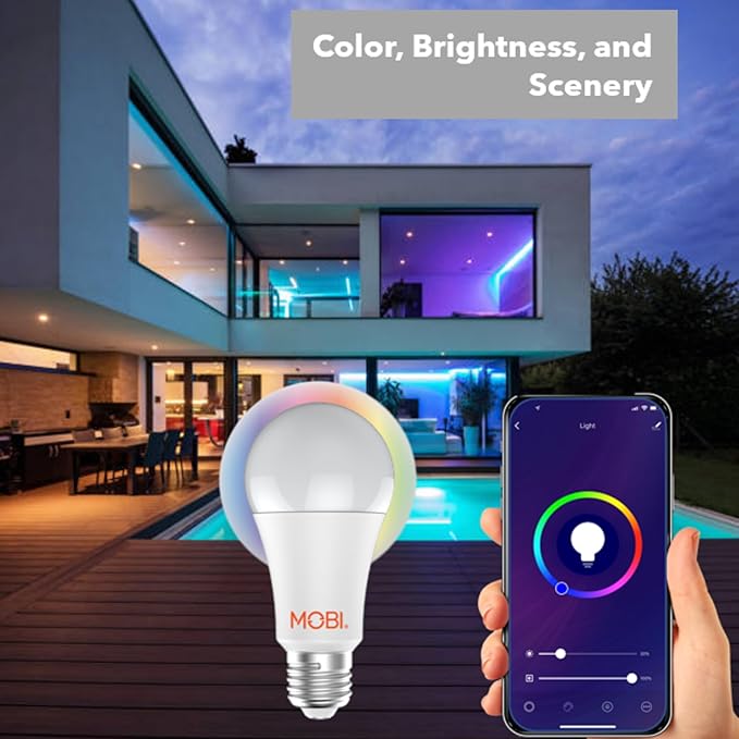 Smart Led Light Bulb | Multicolor Changing/controlled Bulbs, No Hub, Wireless Lights Bulb 2 Pack Kit