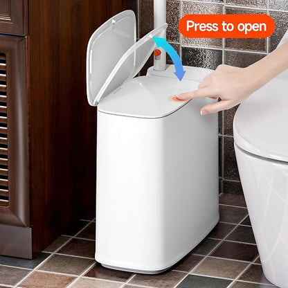 CTIME 3 in 1 Bathroom Trash can with toilert Brush,36 Refills