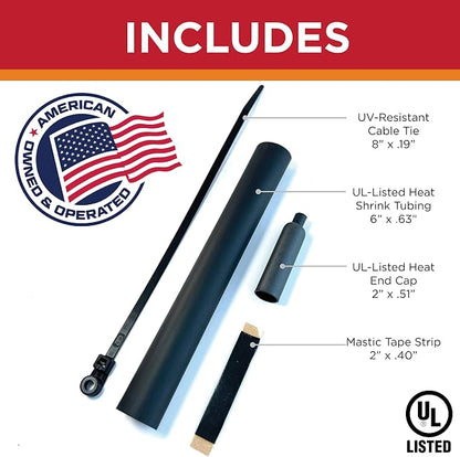 Radiant Solutions Company UL Listed Universal End Seal Kit - For Sealing Ends Of 10-13mm Self-Regulating Heating Cables or Heat Tape - Gutter & Roofing Protection