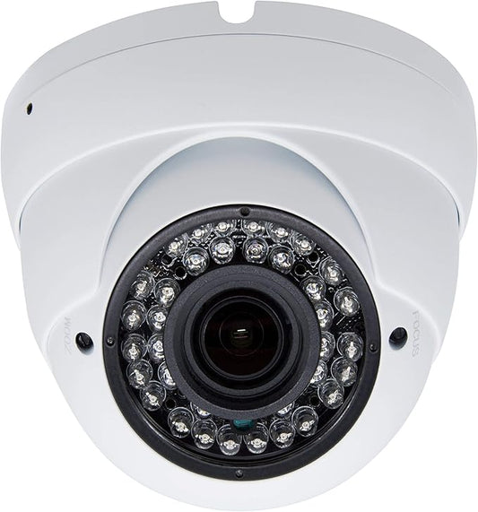 5MP 4MP Dome Super Hybrid Security Camera 4in1 TVI/CVI/AHD/960H CCTV Surveillance Security Camera 2.8-12mm Varifocal Lens Waterproof Day&Night Vision Outdoor/Indoor 98ft IR Camera White