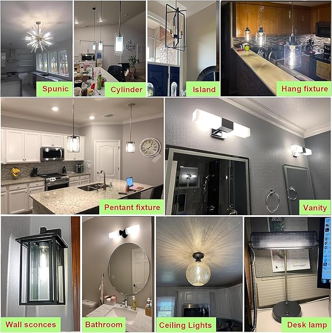 7.3 Inch E26 Led Bulb 6W Dimmable, 5000K Daylight Edison Bulbs 800LM, Equal 80 Watt Tubular T10 T9 Long Clear Glass Light Bulb for Rustic Pendant Industrial Pipe Wall Sconces - 6Pack