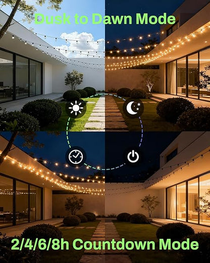 BN-LINK Outdoor Timer with Remote Control, Dusk to Dawn Light Sensor, Waterproof Plug-in Timer Outlet, 2 Grounded Outlets, 100ft Range, Perfect for Christmas & Halloween Lights, 15A 1/2HP ETL,2pack