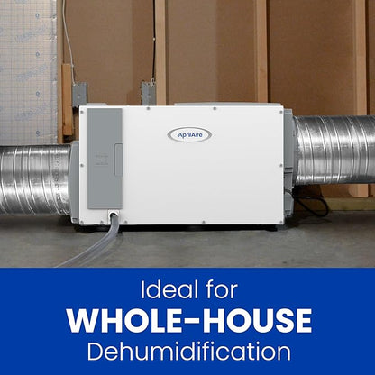 AprilAire E100 Pro 100-Pint Whole-House Dehumidifier, Energy Star Certified, Commercial-Grade Whole-Home Dehumidifier for Basement, Crawlspace, or Whole House up to 5,500 sq. ft.