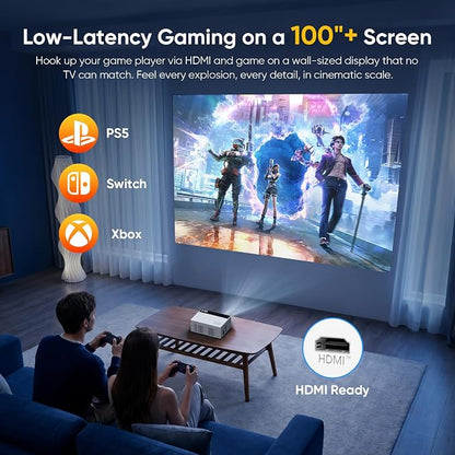 TMY Smart Projector with Google TV System, Native 1080P 4K Home Theater