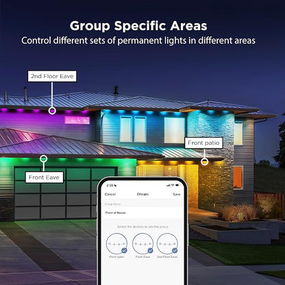 Feit Electric 16FT Extension Only for RGB Smart Permanent Outdoor Lights, Compatible with SL50-36/RGB/AG, Package Does not Include a Controller or Accessories, SL50-36/RGB/AG/16EXT