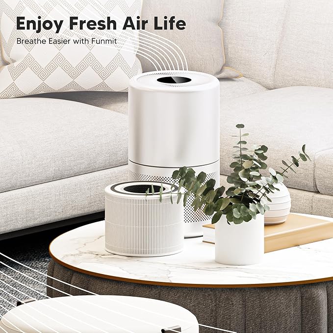 Core 300 Replacement Filter for LEVOIT Core 300 Core 300S Core 300-P Core 300S-P Air Purifier, 3-in-1 High Efficiency and Activated Carbon, Compared to Part # Core 300-RF, 2 Pack, White