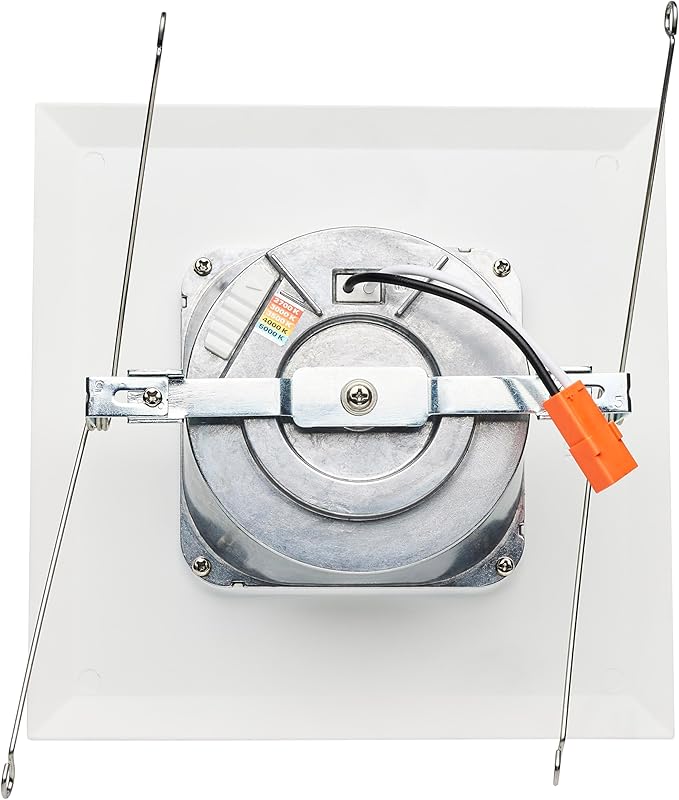 Satco LED Retrofit Downlight with Stepped Baffle, CCT Selectable 2700K/3000K/3500K/4000K/5000K, 5-6 Inch Square, White