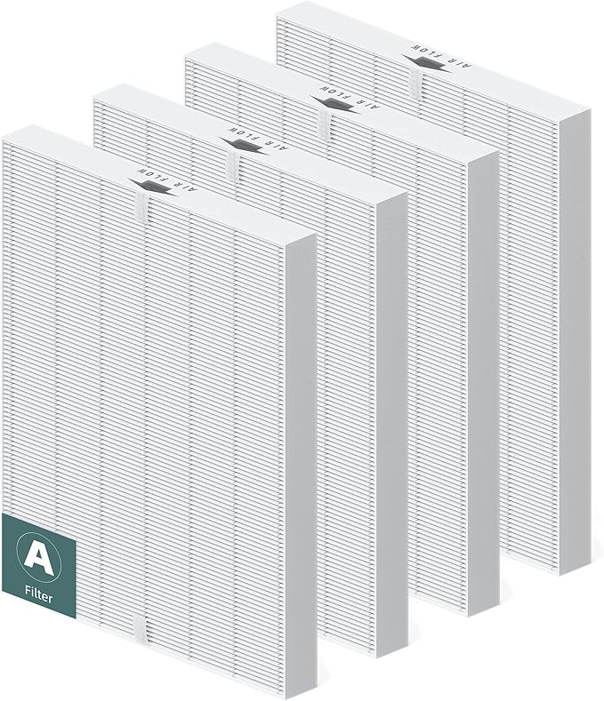 4 Pack 115115 Replacement Filter A for Winix PlasmaWave Air Purifier C535 5300 5300-2 5500 6300 6300-2 P300 AM90 9000 5000 5000B C909 9800, High Efficiency Size 21 Filter