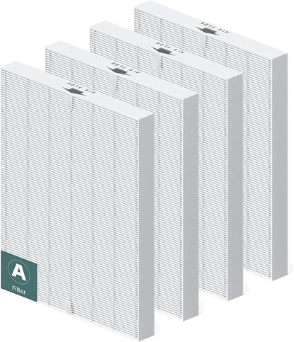 4 Pack 115115 Replacement Filter A for Winix PlasmaWave Air Purifier C535 5300 5300-2 5500 6300 6300-2 P300 AM90 9000 5000 5000B C909 9800, High Efficiency Size 21 Filter