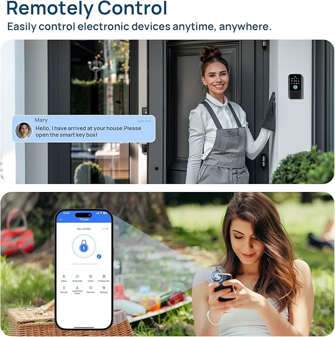 G2 Gateway Smart Lock WiFi Gateway, Remote Control Bluetooth Lock, Compatible with TTLock App for Smart Door Locks and Key Lock Box