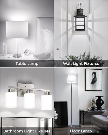 Upgraded Timer Light Bulb, 100W Equivalent A19 LED with 12/9/6/3H Auto Off or Always-On Mode, 11W 5000K Daylight, 1200LM, E26 Base, No App/WiFi Needed, Indoor Outdoor Security Light, 4 Pack
