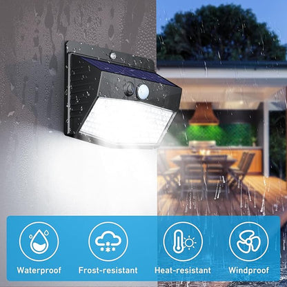 Peasur [6 Packs] Solar Lights Outdoor Motion Sensor Solar Security Lights Waterproof with 3 Lighting Modes Solar Powered Wall Lights Outside for Garden Fence Yard Deck