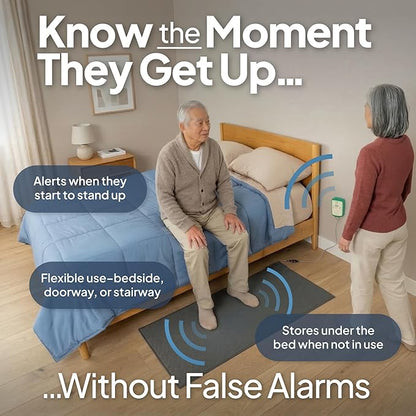 Floor Mat Exit Alarm for Seniors Fall Prevention & Anti-Wandering - Economy System
