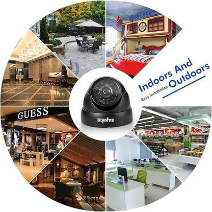 SANNCE 960H Dome Security Camera, 800TVL CCTV Surveillance Camera with 100ft Night Vision, IP66 Waterproof for 960H,720P,1080P,5MP,4K Analog Security DVR, No Power Supply and Cable, Only a Camera