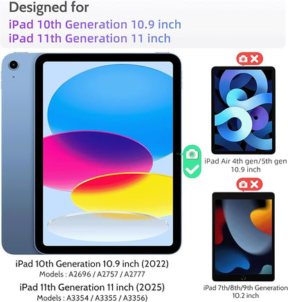 Peslv Privacy Screen Protector for iPad 10th 2022 10.9" & iPad 11th A16 2025 11", Anti Blue Light Glare Spy Private Filter, High Sensitive Bubble-Free Easy Install Black Security Screen