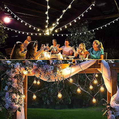 G40 LED Replacement Bulbs for Outdoor String Lights, 0.6W Dimmable Shatterproof Globe Bulbs, E12 Candelabra Base, Warm White, 25-Pack