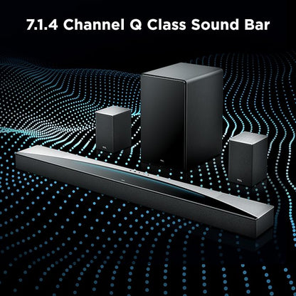 TCL Q85H 7.1.4 Surround Sound Bar with Wireless Subwoofer for Smart TV | Dolby Atmos DTS:X Sound System | 860W Power Bluetooth Home Theater Speaker | App Control & Remote Control | Latest Model