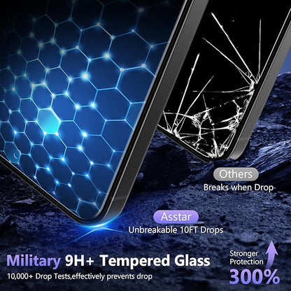 Asstar 2 Pack for Samsung Galaxy S26 Privacy Screen Protector, 25° Anti Spy 9H Tempered Glass for S26, Fingerprint Unlock Support, Full Coverage, Case Friendly, Easy Install, Anti-Scratch