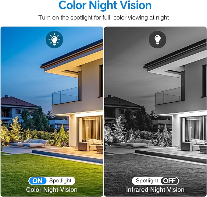 6MP Dual Lens,4G LTE Cellular Solar Security Cameras Wireless Outdoor for Home Security, No WiFi Needed, 24/7 AOV Recording, 355° PTZ, AI Human Detection,Siren, IP66, TF/Cloud Storage (White, 2 Lens)