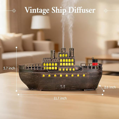 Essential Oil Diffuser 250ml, Ultrasonic Titanic Humidifier with 7 Color LED Lights, Quiet Operation, Auto Shut-Off, Remote Control, Perfect for Home, Office, and Bedroom Decor (Copper)
