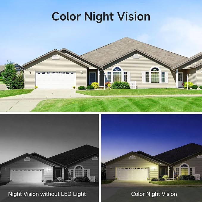 Noorio 2K Solar Security Camera Wireless Outdoor, 360° Pan/Tilt Camera with Dual-Band WiFi 2.4/5G, Fixed Solar Panel, AI Human Detection, Color Night Vision, 4MP, IP65 Weatherproof, 2-Way Audio