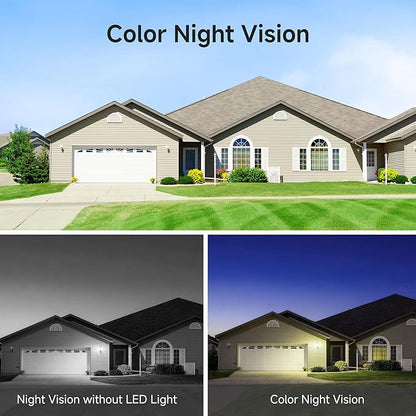 Noorio 2K Solar Security Camera Wireless Outdoor, 360° Pan/Tilt Camera with Dual-Band WiFi 2.4/5G, Fixed Solar Panel, AI Human Detection, Color Night Vision, 4MP, IP65 Weatherproof, 2-Way Audio
