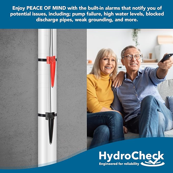 HC6000v2 Sump Pump Float Switch: Hi-Lo Dual Sensors with Built-in Alarms | Energy-Saving, Maintenance-Free Solution to Prevent Flooding in Basements & Pools | USA-Made Reliability