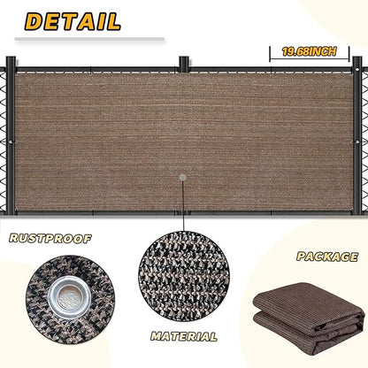 LOVE STORY Balcony Privacy Screen, 2.5'x6' Deck Shield Screen Fence Cover,UV Protection and Weather-Resistant,3 FT Height for Deck, Patio, Backyard, Outdoor Pool, Porch, Railing, Brown