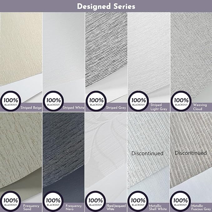 Graywind Roller Shades 100% Blackout Window Shades Fabric Sample