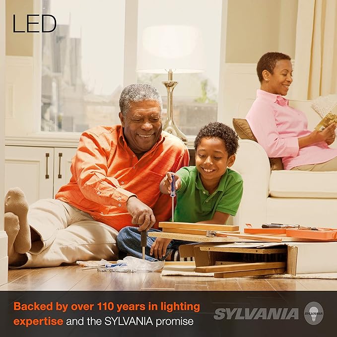 LEDVANCE Sylvania Ultra LED A19 Light Bulb, 60W Equivalent, Efficient 9W, 13 Year, 800 Lumens, Dimmable, Frosted Finish, Medium Base, 5000K, Daylight - 8 Pack (41956)