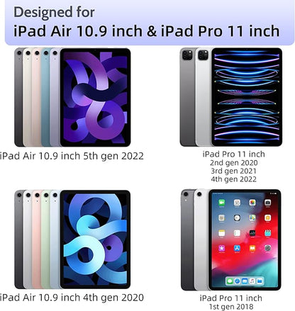 Peslv Privacy Screen Protector for iPad Air 5th/4th Gen & iPad Pro 11 (2018/2020/2021/2022), Anti Glare Blue Light Spy Filter Private Cover, High Sensitive Bubble-Free Black Security Screen