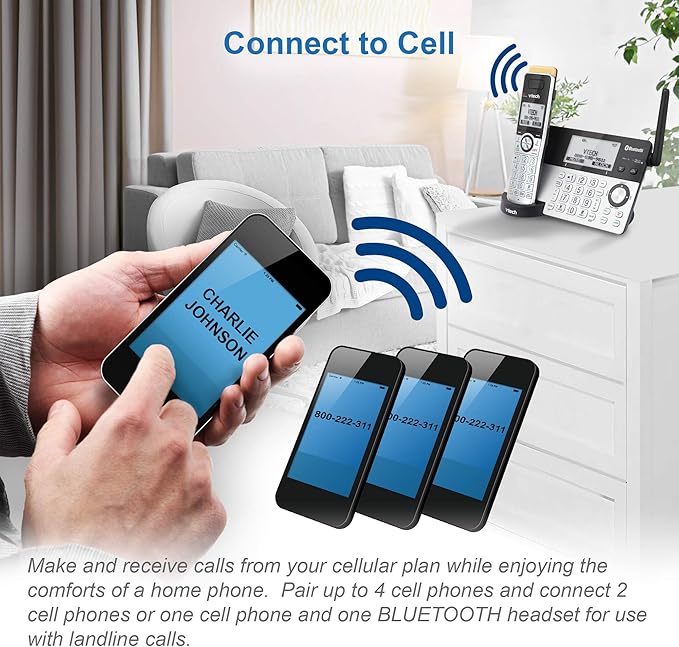 VTech IS8101 Accessory Handset for IS8151 Phones with Super Long Range up to 2300 Feet DECT 6.0, Call Blocking, Connect to Cell, Headset jack, Belt-clip, Power backup, Intercom and Expandable to 12 HS
