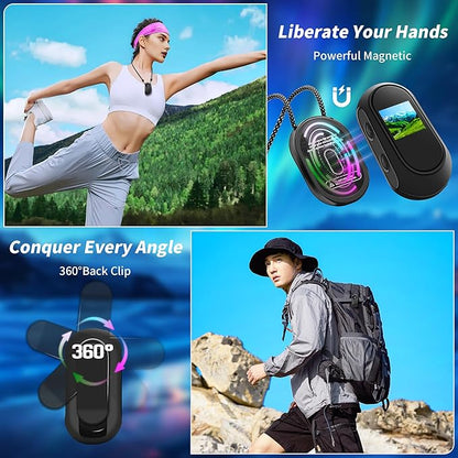 Upgraded 1080P Mini Body Camera with 64GB Card, Sports Action Cameras, Hands-Free Body Cam with Magnetic Back Clip, Mini POV Camera for Cycling Vlogging Travel