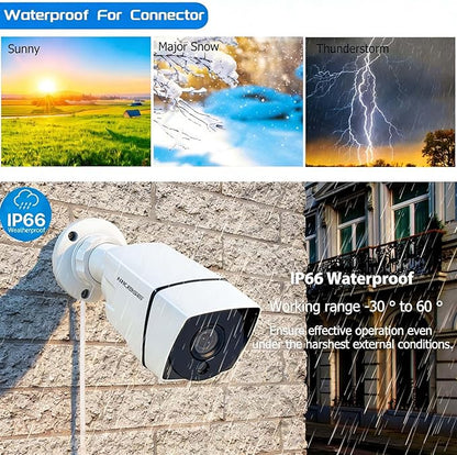 1080P H.265+ Home Security Camera System with 1TB Hard Drive，5MP 3K Lite 4 Channel CCTV DVR Recorder and 4 x 1080p Surveillance Bullet Camera Outdoor Indoor